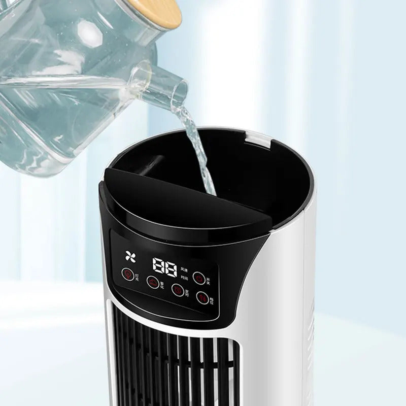 Air Conditioner Portable Fan Desktop Spray Ultrasonic Atomization 6-Speed Mute Air Cooler Night Light Electric Fan for Home