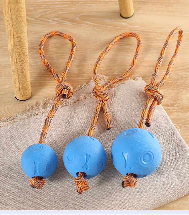 Dog Biting Molars Relieving Stuffy Ball Bite-Resistant Solid Elastic Dog Toy Training Ball TPR Throwing Toy Ball