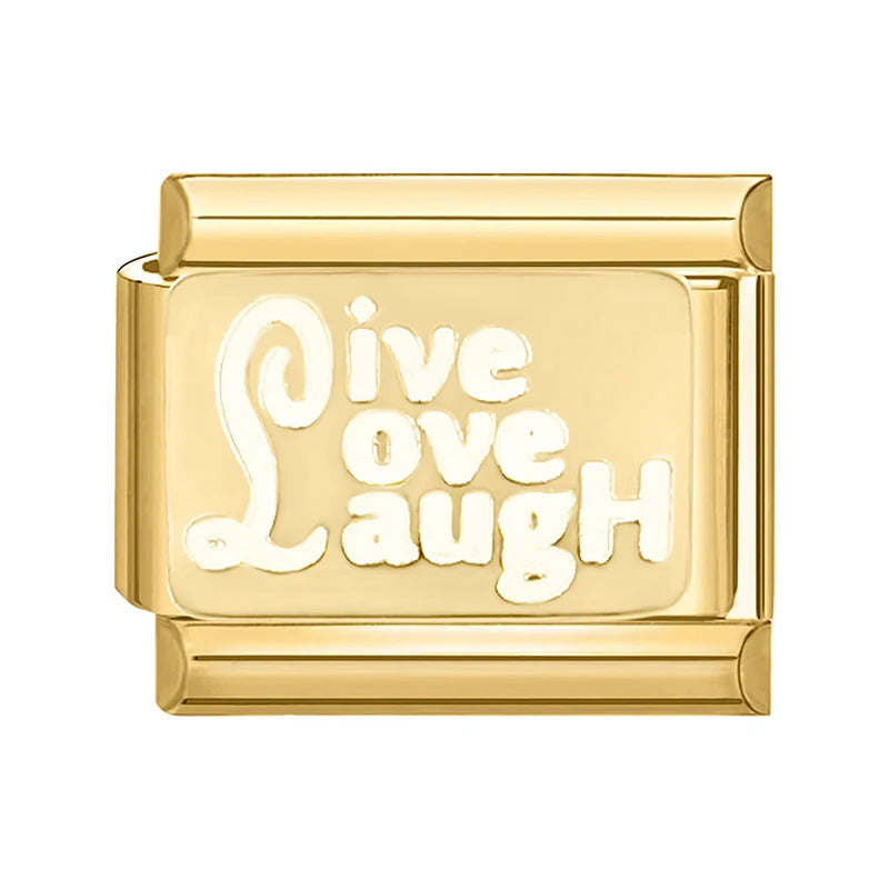 Fashion Pet Heart Flowers Sun Moon Zircon Gold Color Italian Charm Links Stainless Steel Fit 9mm Bracelet Jewelry DIY Making