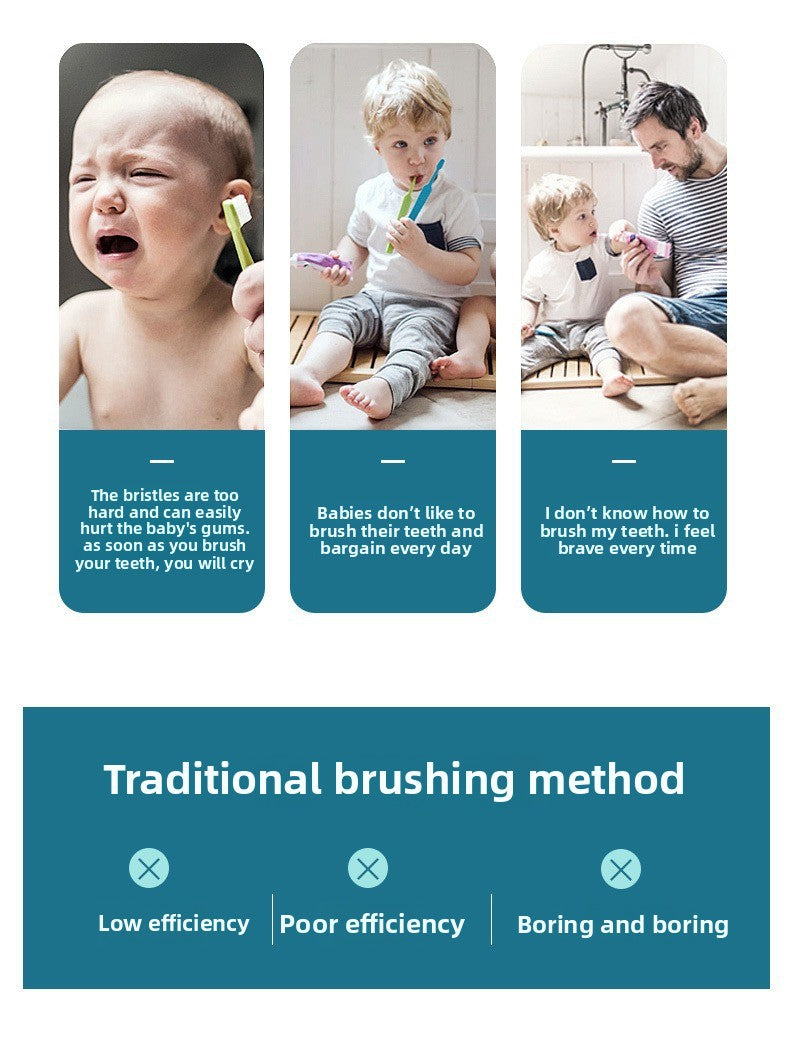 Baby and Children's Toothbrush U-shaped Baby and Child 0 to 3 to 6 to 12 Years Old Soft Hair U-shaped Brush Teeth Artifact Silicone Toothbrush