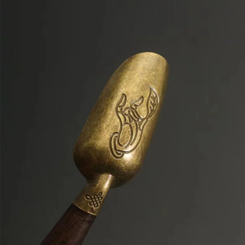 1pcs Tea Spoon Ebony Teaspoon Solid Wood Retro Creative Tea Shovel KongFu Tea Ceremony Accessories Gift