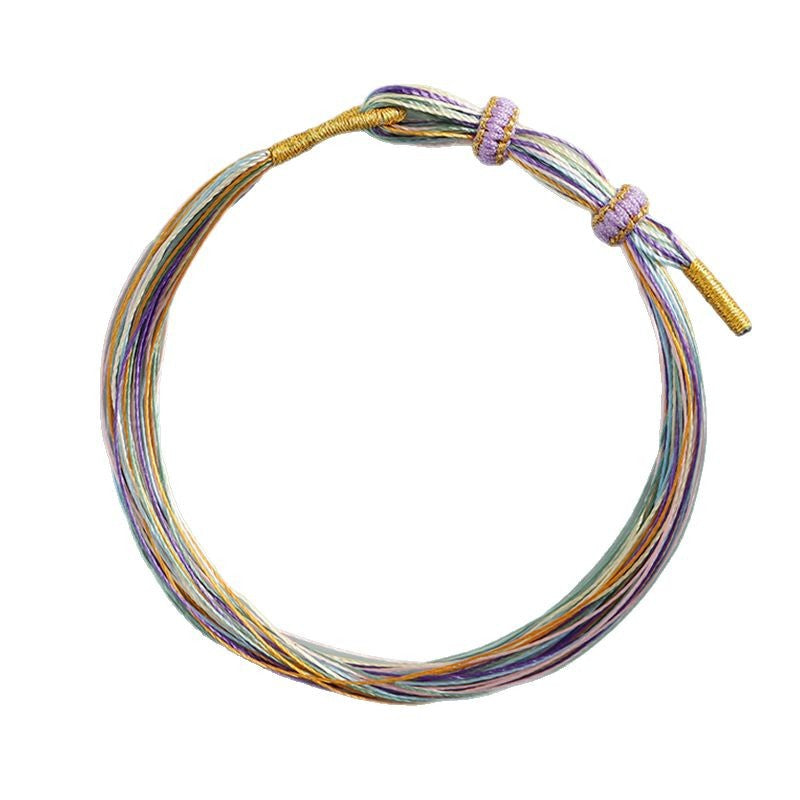 Colorful Rope Red Rope Bracelet Finished Dragon Boat Festival Thousand Threads Rope Colorful Thread