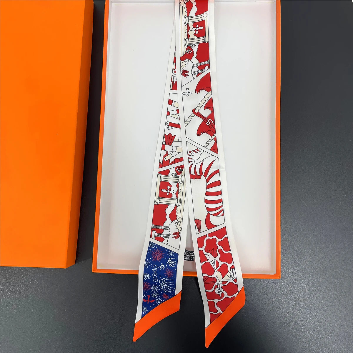 2024 Brand Design Leopard Twill Silk Scarf Luxury Scarf Women Foulard Skinny Bag Scarves Neckerchief Fashion Hair Headband