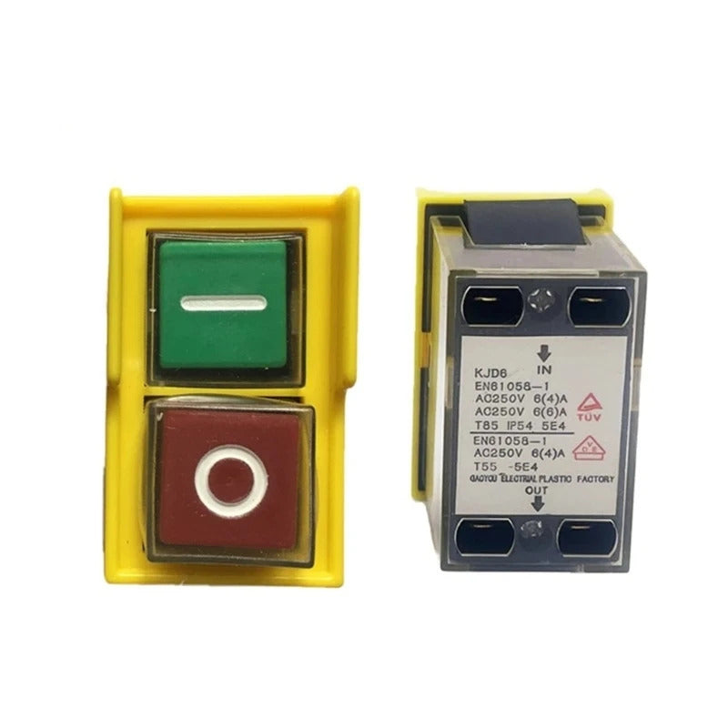 Waterproof and Dustproof Momentary Electromagnetic Switches, 250V, 2-Button, Machine Safety Switches, KJD6, 5E4