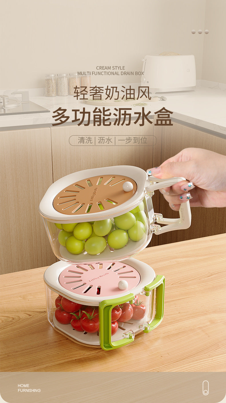 [Kitchen Good Stuff] Faucet Washing Basin Wash Fruit Drain Basket 2024 New Food Grade Jiang Yan Same Style