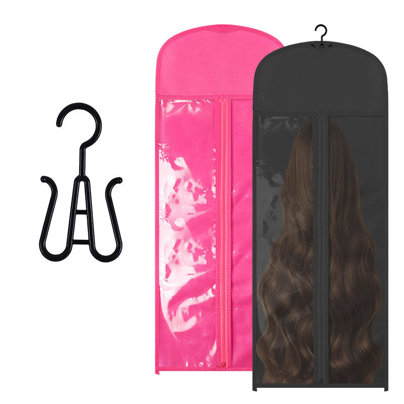 Cross-Border Foreign Trade Non-Woven Wig Storage Dustproof Cover Bag Transparent PVC Wig Hanging Display Storage Rack