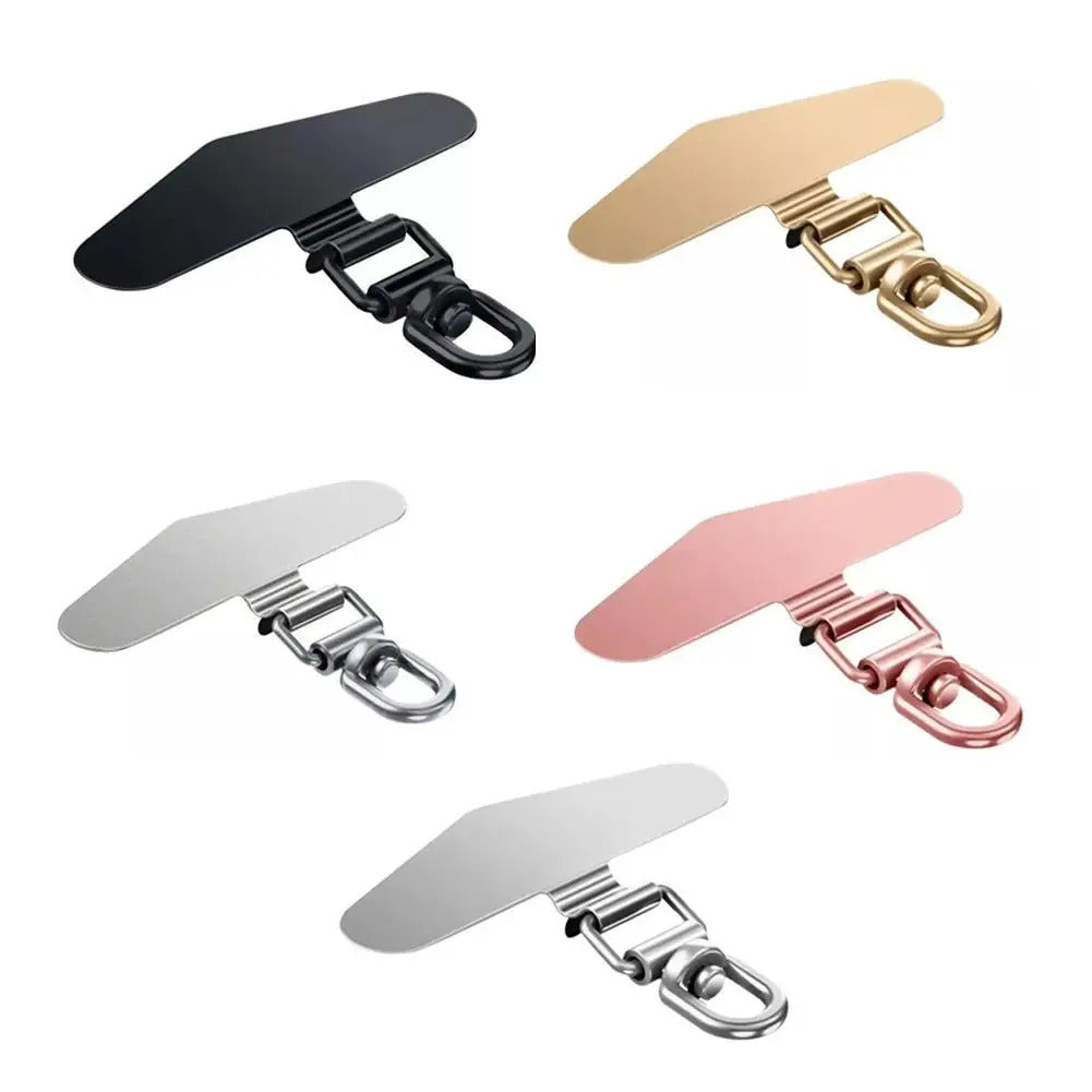 Upgrated 360 Rotatable Steel Phone Tether Tab Metal Patch Gasket Cellphone Lanyard Safety Connecter Piece New