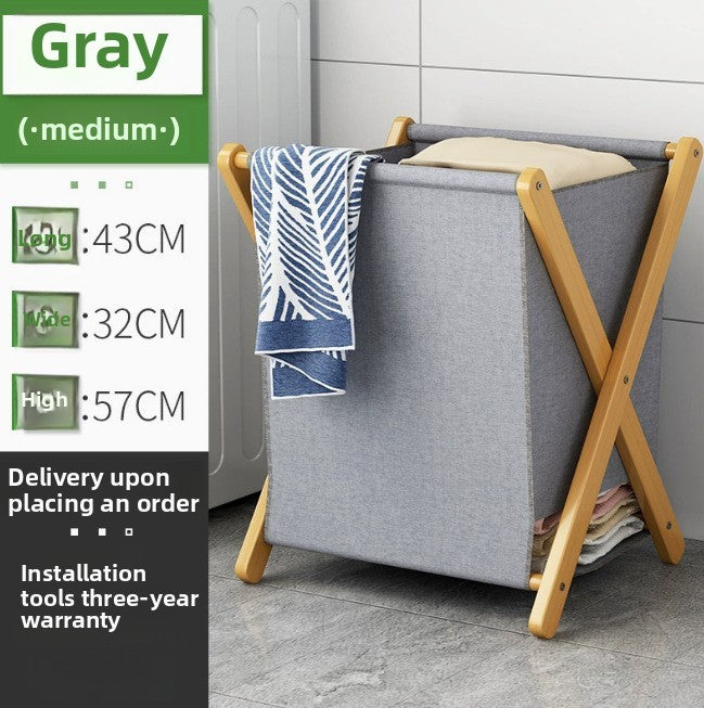 Storage Box Organizer Box Storage Box Light Luxury Clothes Storage Bag Home Daily Use Bamboo Frame