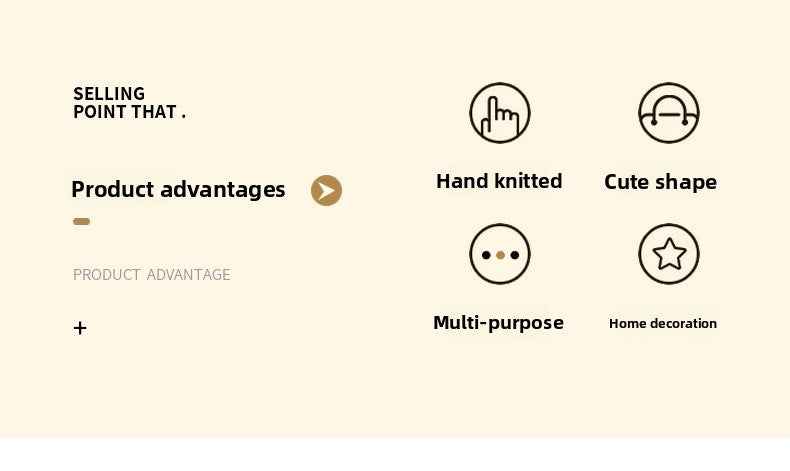 Acorn Handbag Handmade Rattan Mushroom Storage Box Children's Toy Basket Woven Storage Basket Photography Props