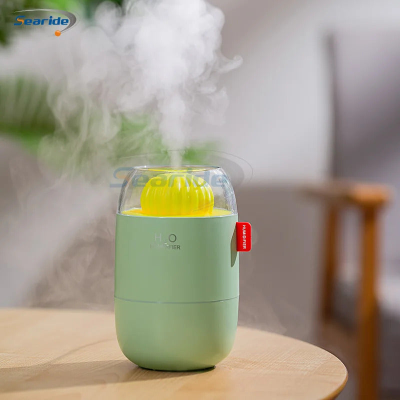 Creative Cactus Air Humidifier USB Electric 280ML Capacity Aroma Essential Oil Diffuser Color Lights Mist Spary for Home Bedroom