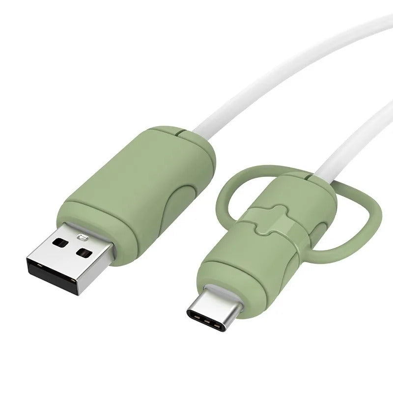 Silicone Cartoon Cable Winder Anti-Break Mobile Phone Charging Cable Strap Protector Carabiner Data Cable Protection Cover