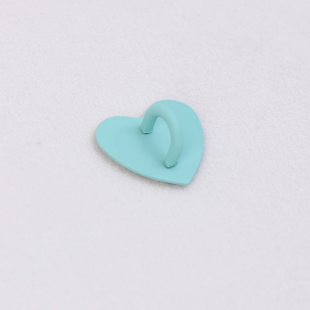 Kawaii Adhesive Metal Heart Phone Charm Holder Mobile Phone Case Finger Ring Stand Hook Buckle Clasp Bear Keychain Pearl pendant
