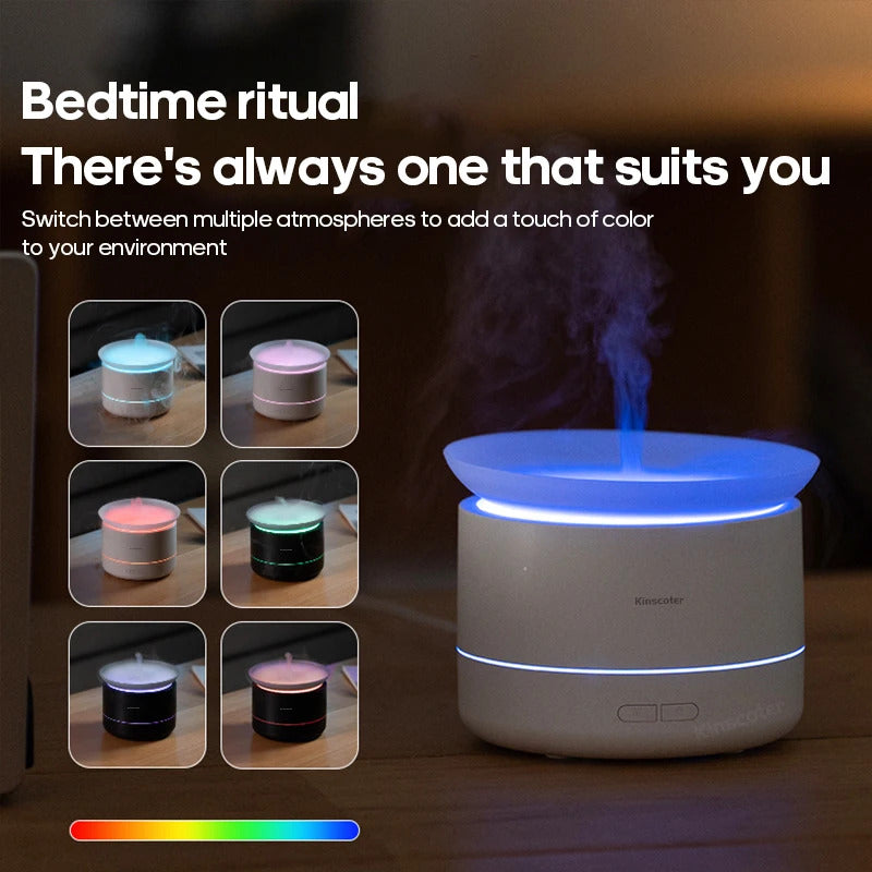 Ultra Quiet Mist Spray Surge Aromatherapy Diffuser with Colorful Lighting Essential Oil Humidifier Sprayer for Home Room Office