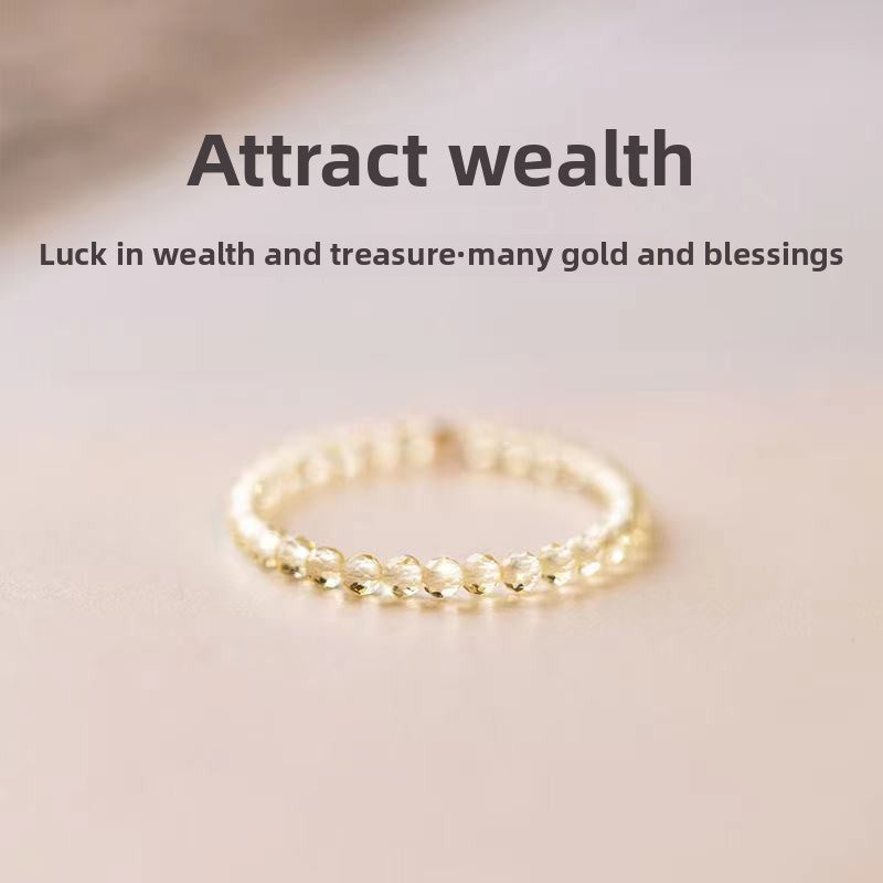 Natural Tourmaline Green Pine Garnet Small Particle Ring Ins Fashion Ring Ring Special Fine Finger Ring Bracelet