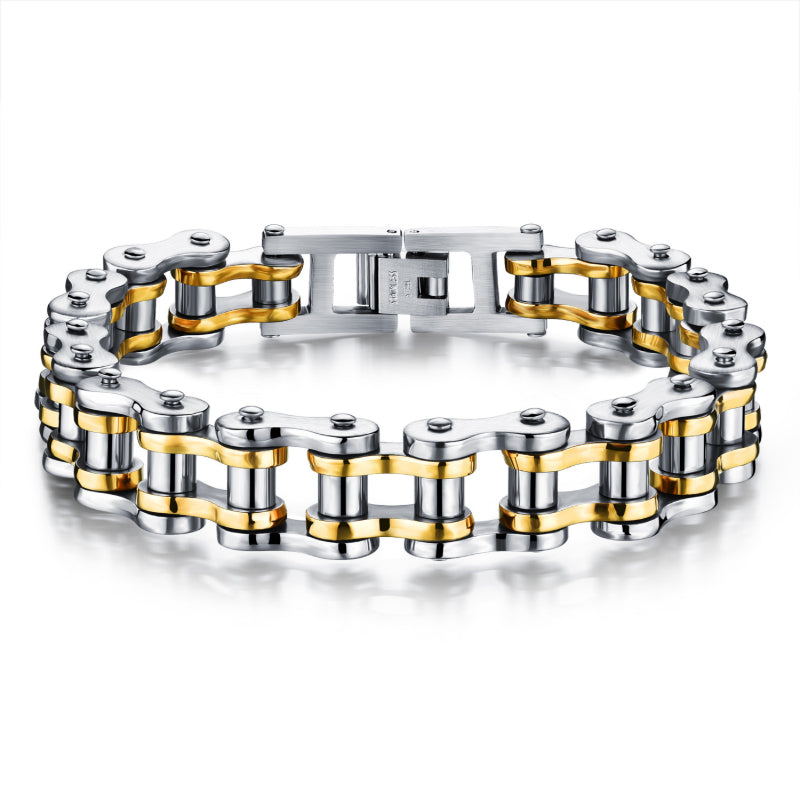 Bracelet Titanium Steel Men's Bracelet Rock Personalized Motorcycle Chain Bicycle Bracelet