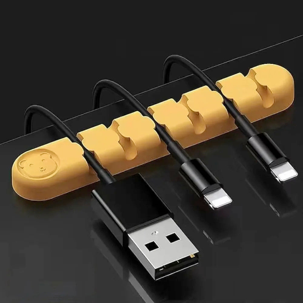 Cable Organizer Silicone USB Data Cable Desktop Management Cable Silicone Clips For Mouse Headphone Earphone Car Wire Holder