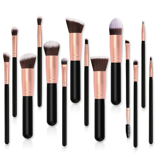 Amazon Hot-Selling Amazon 14-Piece Makeup Brush Set Loose Powder Foundation Brush Soft Bristle Brush Cangzhou In-Stock Wholesale