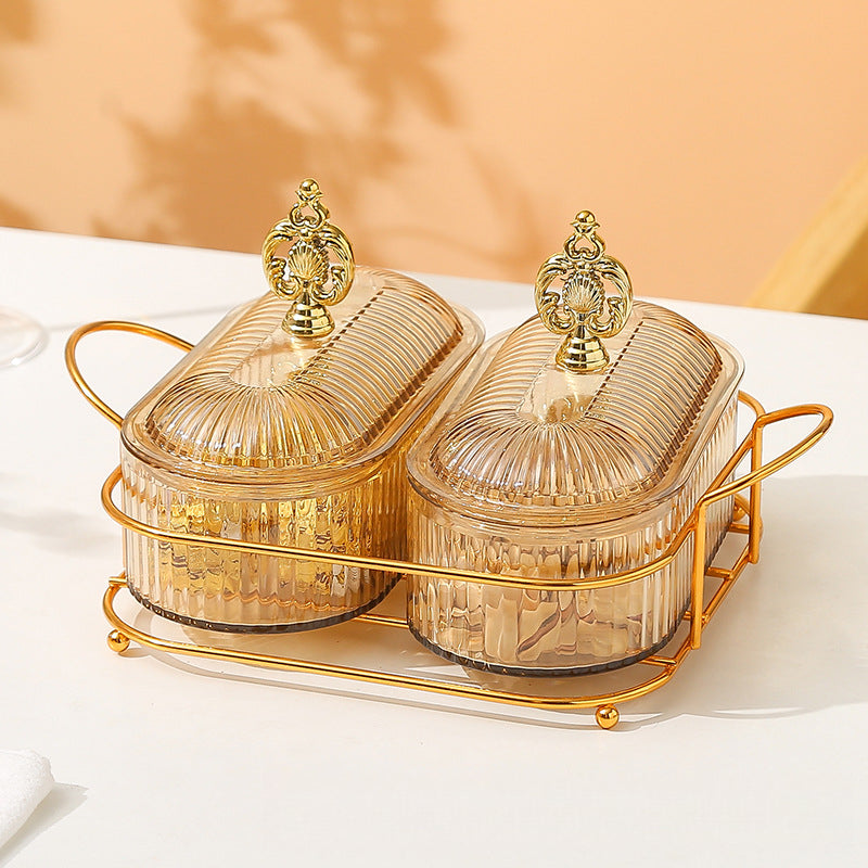 Living Room Household Coffee Table Nut Plate Oval Dish Compartment Plate Snack Plate Dessert Plate Nut Plate Candy Plate