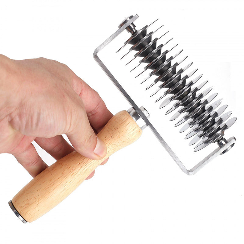 Stainless Steel Pizza Roller Knife Snack Drum Knife Roller Knife Oak Flour Stick Rolling Pin Creative Baking Tools