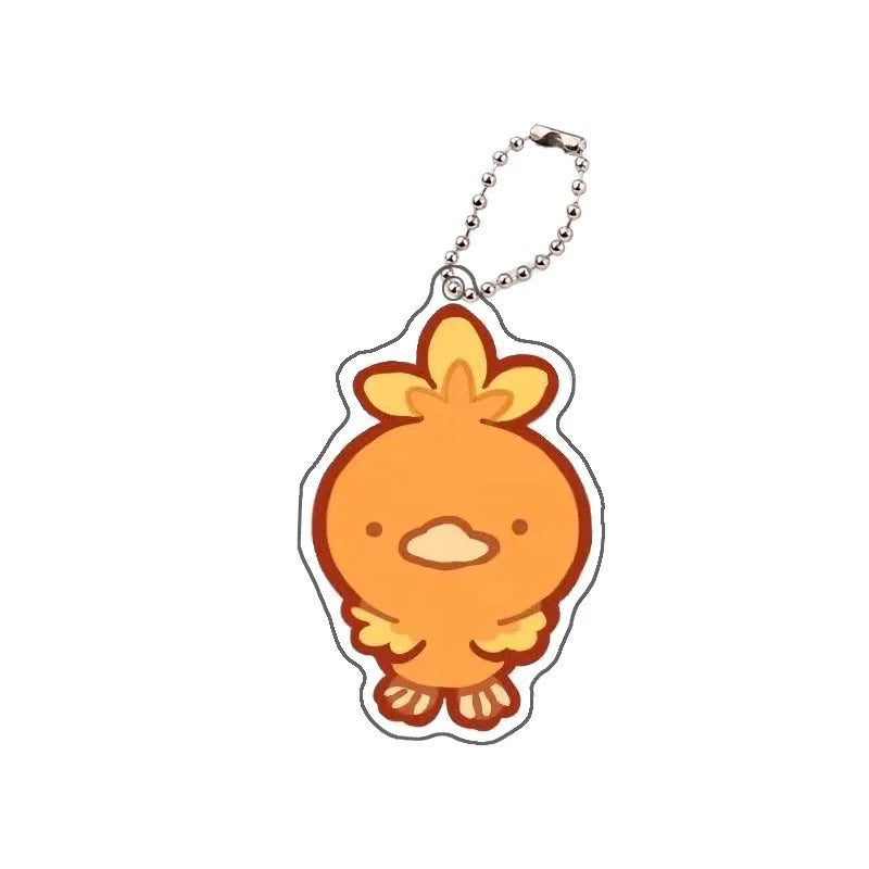 Pokemon Torchic Cyndaquil Charmander Keychain Anime Peripheral Cute Cartoon Backpack Key Pendant Kawaii Goods Gift for Friends
