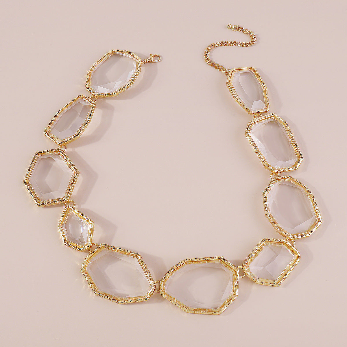 Trendy Accessories ZA Personality Fashion Exaggerated Geometric Resin Colorful Earrings Necklace