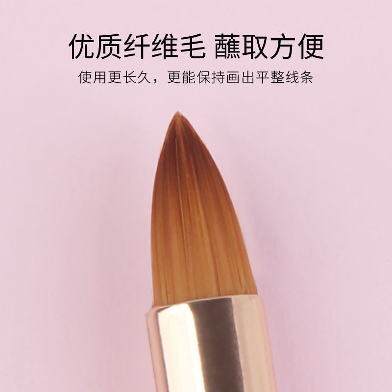 Retractable Double-Headed Lip Brush Portable Lip Brush Beginner Lip Liner Lipstick Special Makeup Tool Multi-Color