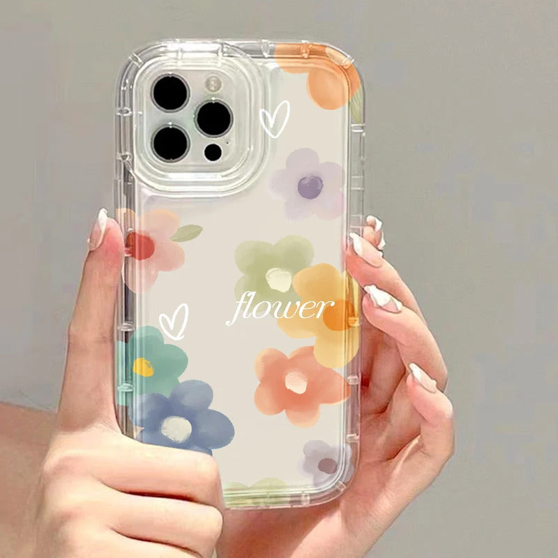 Oil Painting Flower Phone Case For iPhone 15 Case iPhone 11 13 12 14 Pro Max 7 8 Plus X XR XS SE 2020 Shockproof Soft Back Cover