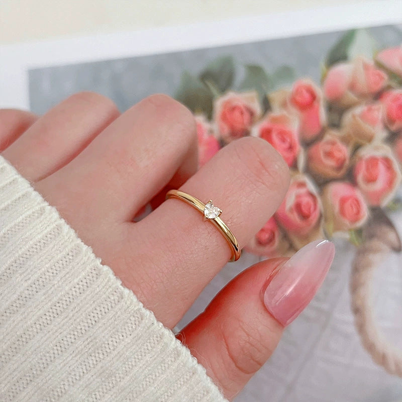 Sand Gold Opening Adjustable Frosted Ring Women's Fashion Sweet Light Luxury Niche Exquisite Ring Ancient Design