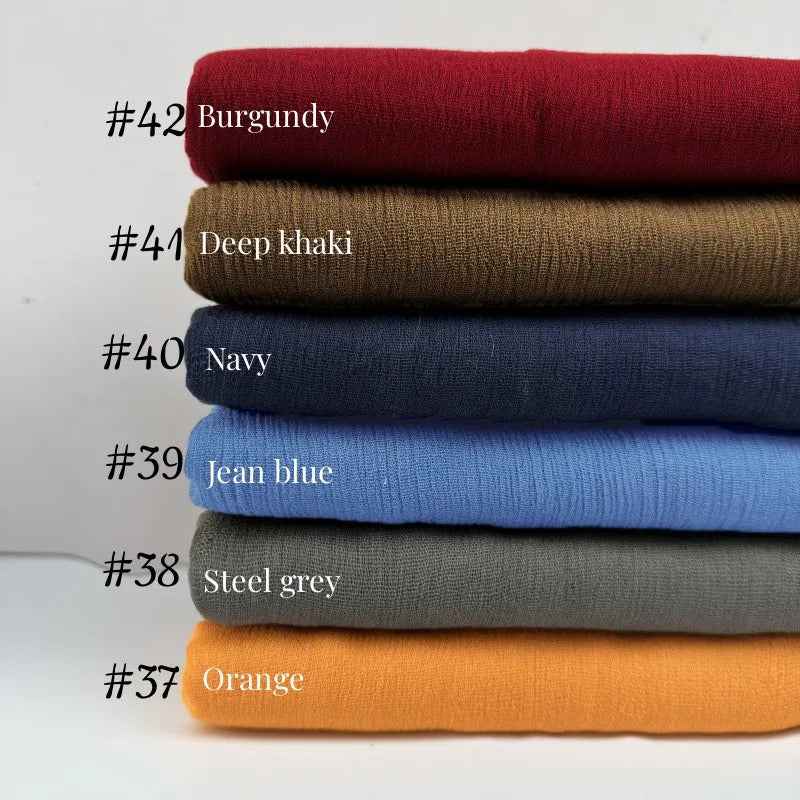 61 Colors Soft Cotton Viscose Scarf Rayon Material Muslim Hijab Mid Eastern Plain Solid Color Headscarf With Tassel