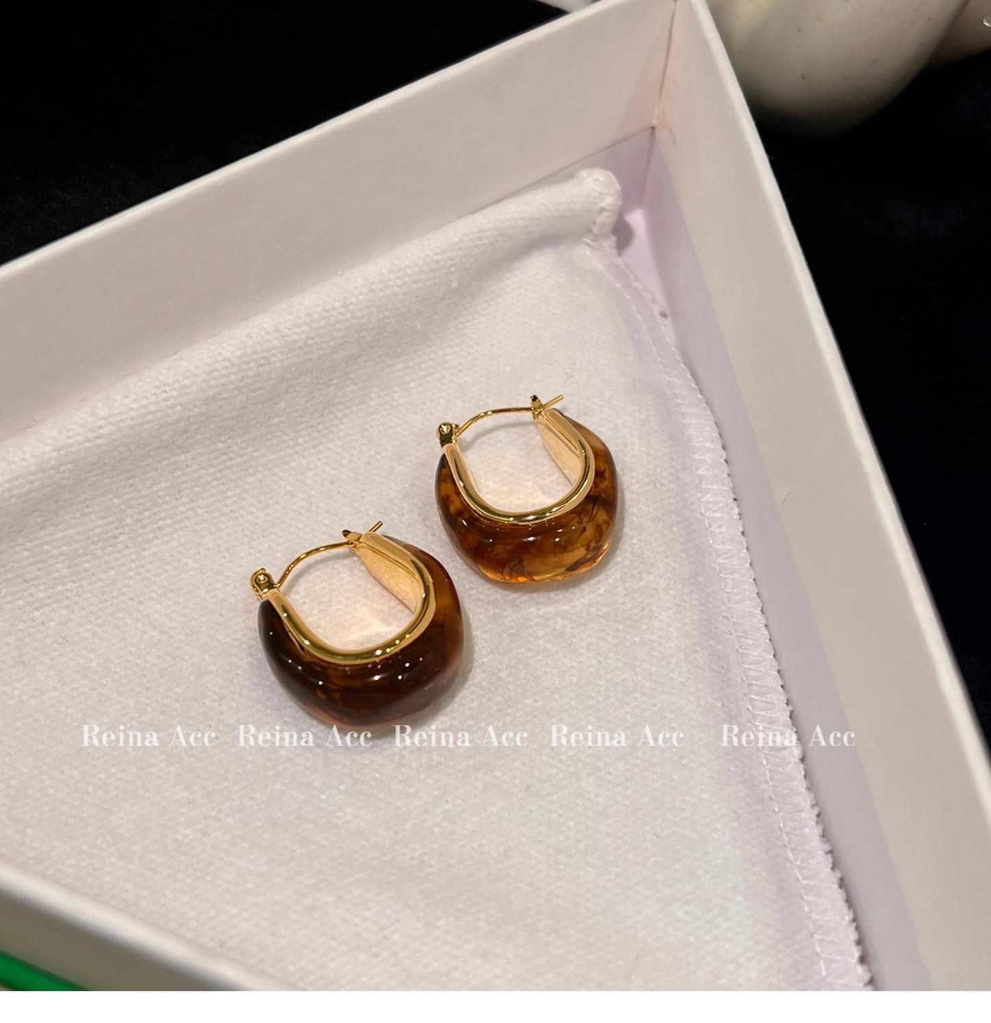 Maillard Earrings Earrings Brown Niche Design High-grade Ring Earrings Light Luxury Summer