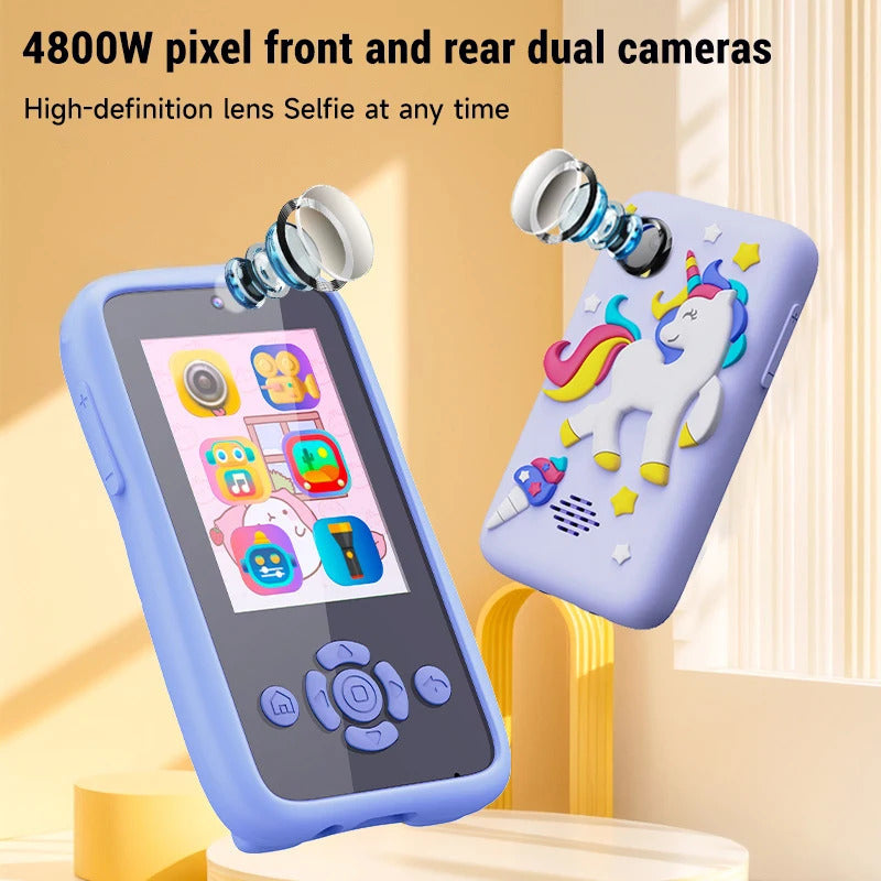 Baby Phone Toys Smart Phone Camera Toys Cartoon Musical Mini  Cellphone Learning Toy Silicone cover Toy Kids Digital Camera Gift