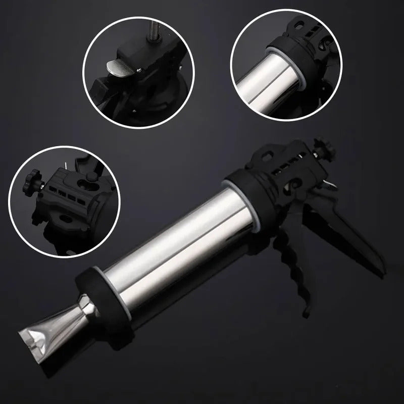 Stainless Steel Small Sausage Tool Fast Sausage Filling 1.5lbs with 5 Nozzles BBQ Kitchen Tool for Household Use Or Commercial