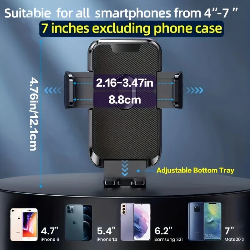 Car Air Outlet 360 Degrees Stable Compatible with Android/ Samsung/Apple /4-7 Inch Smartphones /Black