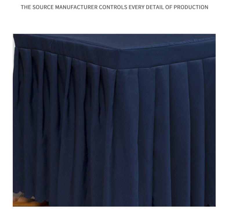 Wholesale Supply Polyester Plain Weave Table Skirt Cover Modern Simple Hotel Banquet Polyester Tablecloth Hotel Restaurant Tablecloth