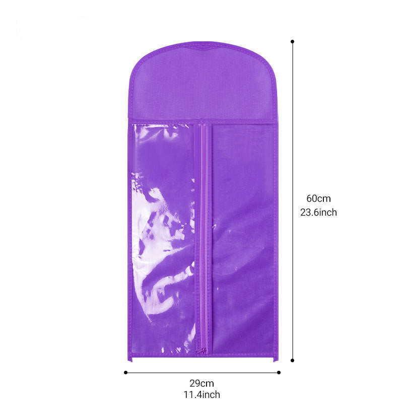 Cross-Border Foreign Trade Non-Woven Wig Storage Dustproof Cover Bag Transparent PVC Wig Hanging Display Storage Rack