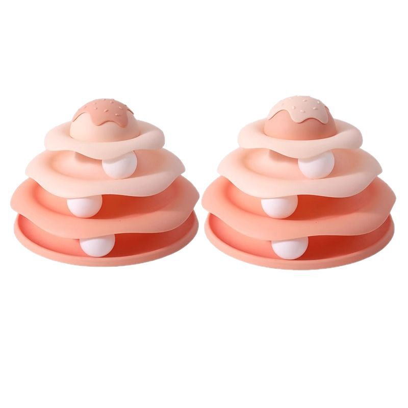 Cat Toy Teaser Wand Cat Turntable Self-Entertainment Ball Kitten Three-Layer Track Disc Kitten Pet Intelligence Artifact