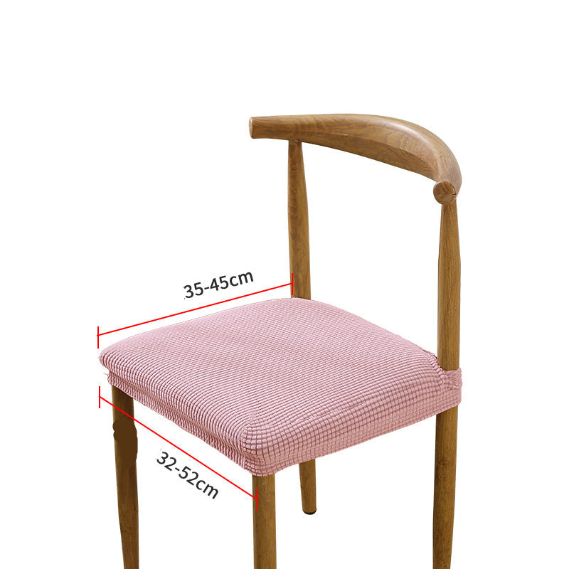 Thick Elastic Chair Cover Cushion Cover Full Coverage Dining Chair Cover Solid Color Hotel Chair Cover Stool Cover Ins Style Seat Cover for Home Use