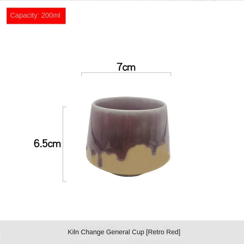 200ML Retro Ceramic Cup Coarse Pottery Coffee Mug Household Office Afternoon Tea Cups Wine Mug Water Mugs Drinkware Gift