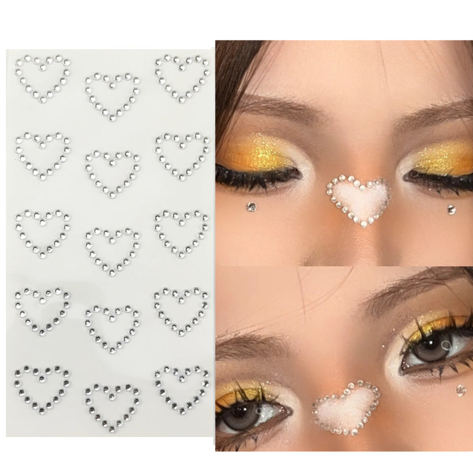 Glitter Gradient Butterfly Wing Tattoo Eye Corner Face Stickers Children's Eye Makeup DIY Stickers Fish Scale Performance Catwalk