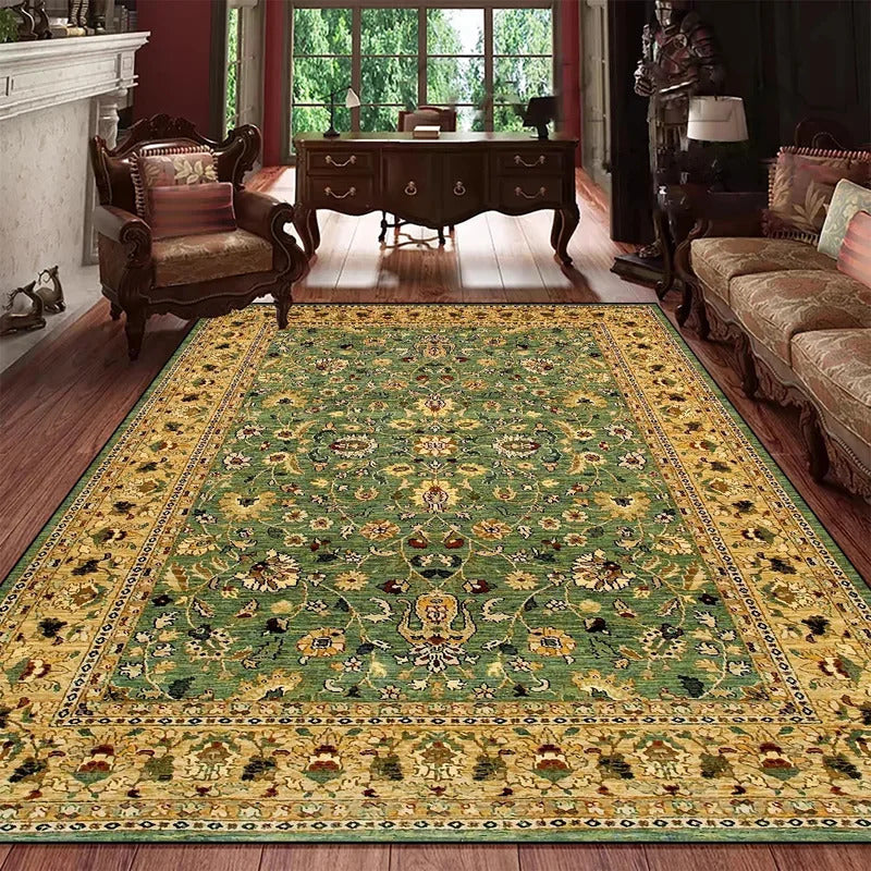 Vintage Bohemian High-end Luxury Carpet Retro Türkiye Persian Style Large Rug Classical Non Slip Washable Living Roon Floor Mat