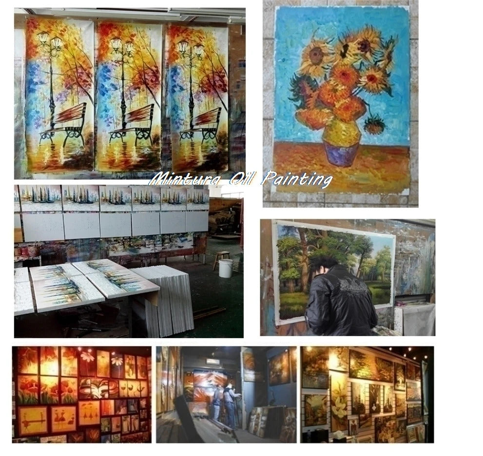 Mintura,100% Handmade Knife Graffiti Pink Red Heart Oil Painting on Canvas,Modern Abstract Wall Art Picture,Room Home Decoration