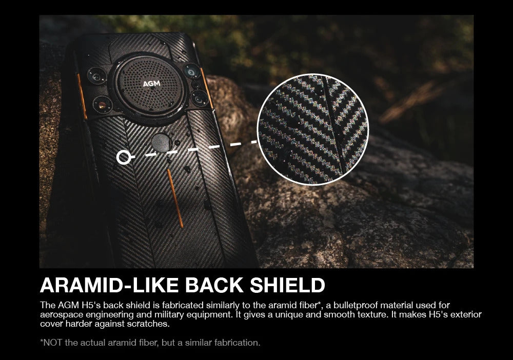AGM H5 6+128G Rugged Smartphone Large Capacity 7000MAH IP68/IP69K Cell Phone 3.5W Loud Speaker Night Vision