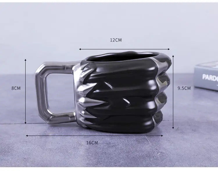 American creative household water cup large capacity black panther coffee cup ceramic cup for boys and girls birthday gifts