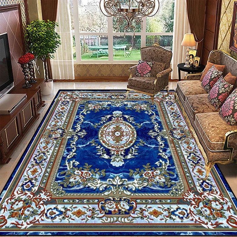 Vintage Bohemian High-end Luxury Carpet Retro Türkiye Persian Style Large Rug Classical Non Slip Washable Living Roon Floor Mat
