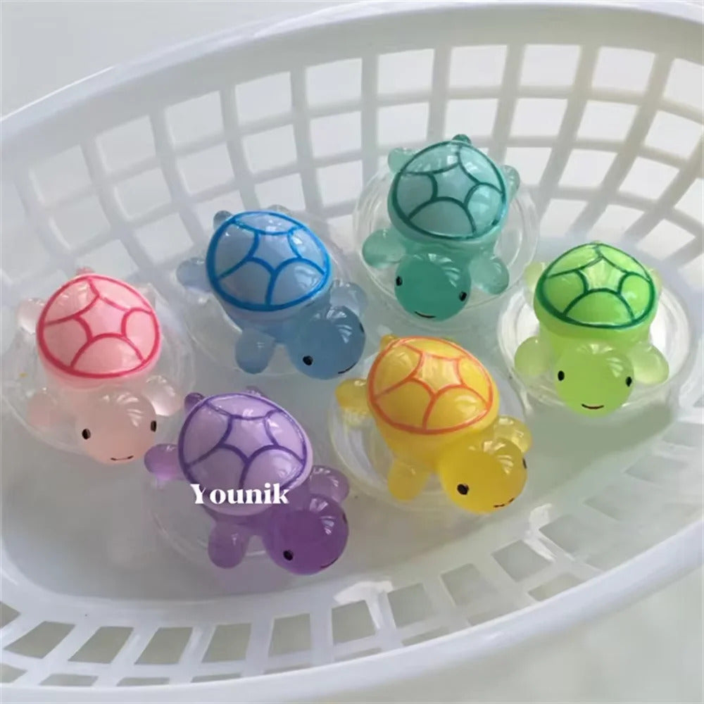 Korean Cute Luminous Turtle Phone Holder Griptok Finger Ring Support For iPhone Samsung Cases Grip Tok Socket Bracket Girl Gift