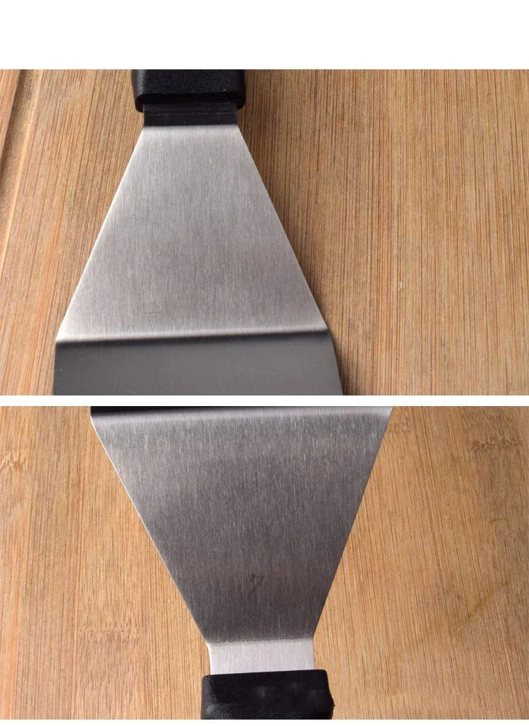 Kitchen Stainless Steel Scraper Cooking Spatula Barbecue Spatula Plate Barbecue Spatula Hamburger Spatula Cooking Utensils