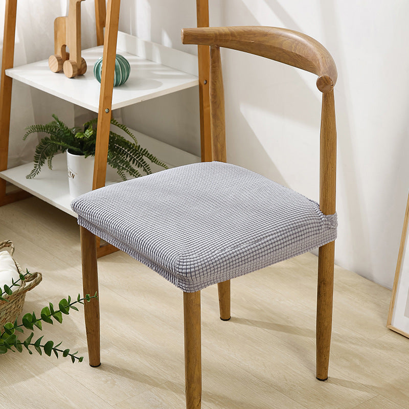 Thick Elastic Chair Cover Cushion Cover Full Coverage Dining Chair Cover Solid Color Hotel Chair Cover Stool Cover Ins Style Seat Cover for Home Use