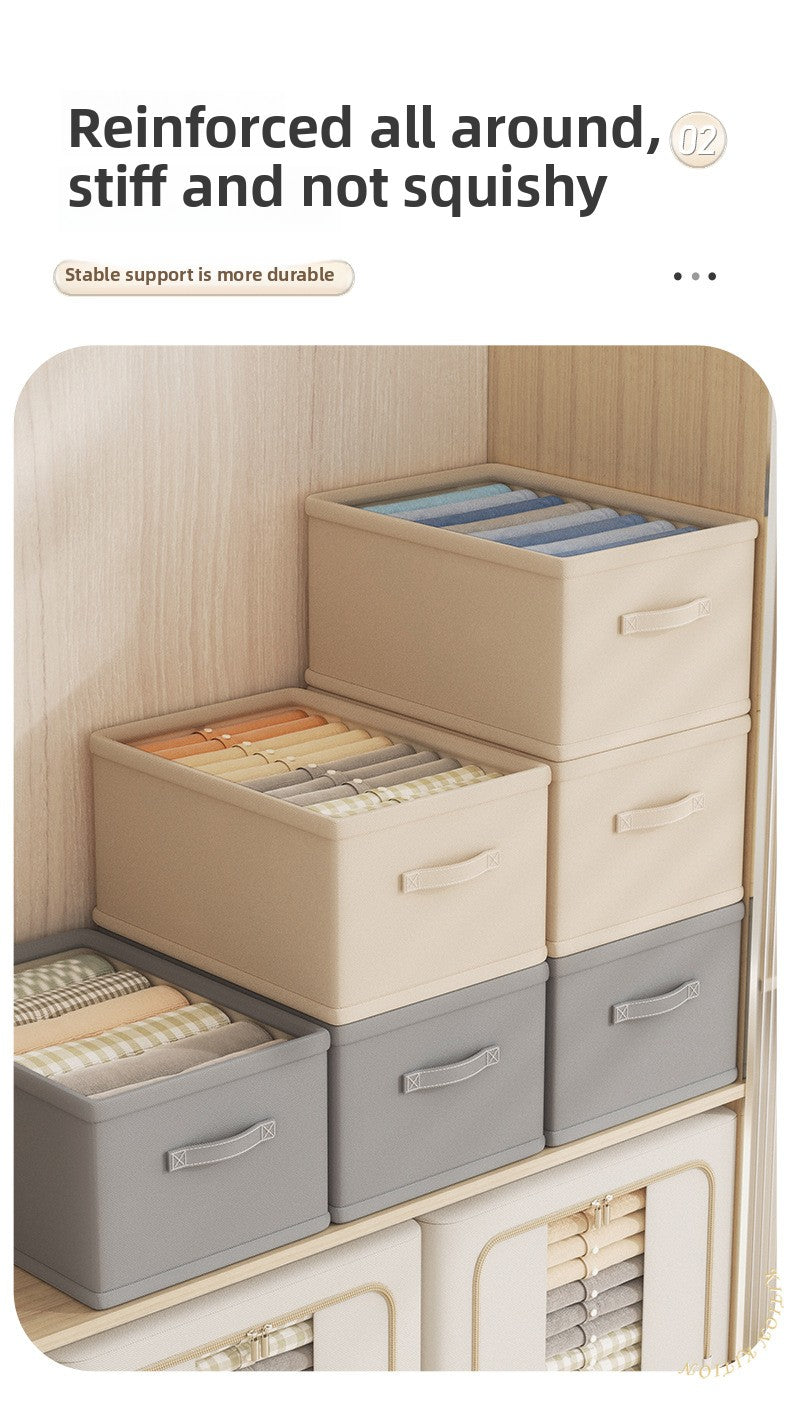 Drawer Style Wardrobe Storage Box Household Fabrics Clothes Pants without Lid Storage Cotton and Linen Storage Storage Basket Box