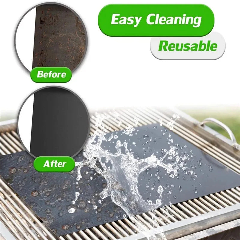 1/5/10pcs Nonstick BBQ Grill Mat 40*33cm Baking Mat BBQ Tools Cooking Grilling Mat Heat Resistance Barbecue Sheet Kitchen Tools