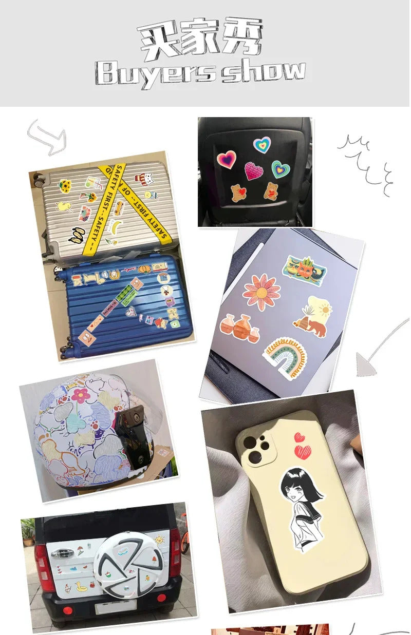 52Pcs/set Ninja Turtles TMNT Anime Stickers Kawaii Cartoon Cute Aesthetic Decal Decoration Laptop Motorcycle Luggage Car Sticker